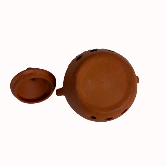 Garlic Keeper Terra Cotta Clay Pot Red Kitchen Gadget Storage Home Decor Cooking - Picture 7 of 13